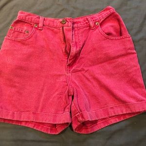 Hot Pink Vintage High Waisted Shorts